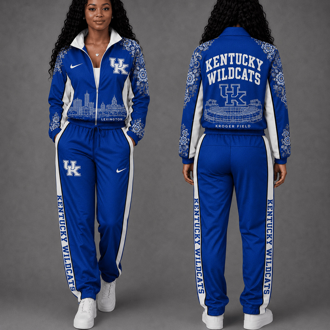 Kentucky Wildcats Floral Stadium Jacket And Sweatpants Set Wildcats Gameday Gear 1 - Unicasport Kentucky Wildcats Floral Stadium Jacket And Sweatpants Set Wildcats Gameday Gear