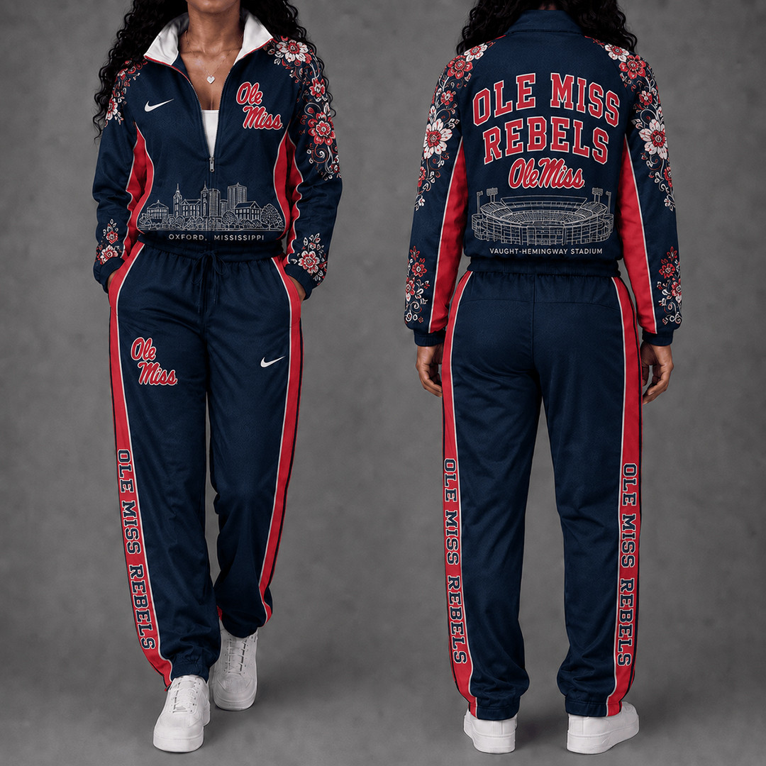 Ole Miss Rebels Floral Stadium Jacket And Sweatpants Set Rebels Pride Clothing Gifts 1 - Unicasport Ole Miss Rebels Floral Stadium Jacket And Sweatpants Set Rebels Pride Clothing Gifts