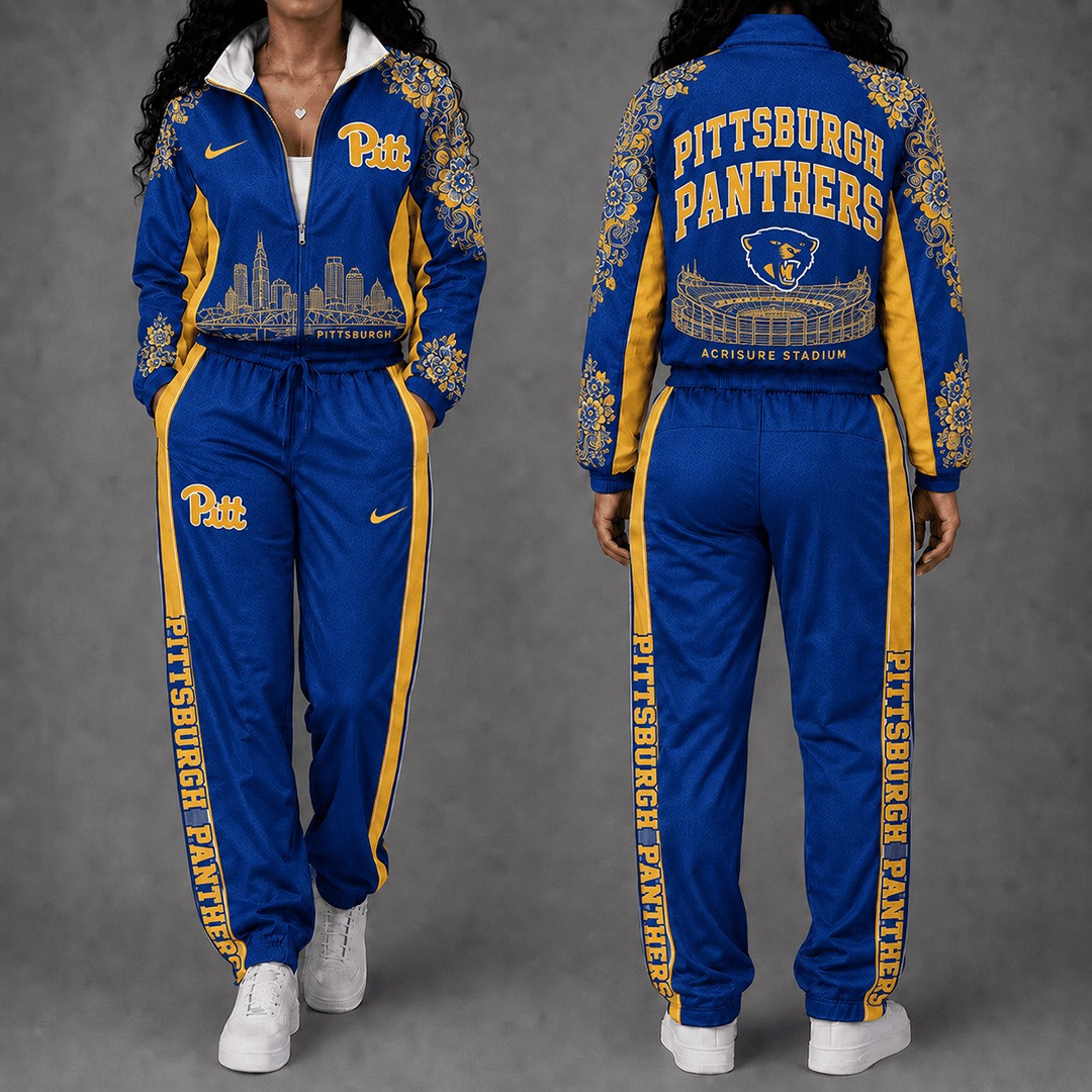 Pittsburgh Panthers Floral Stadium Jacket And Sweatpants Set Panthers Pride Gear 1 - Unicasport Pittsburgh Panthers Floral Stadium Jacket And Sweatpants Set Panthers Pride Gear
