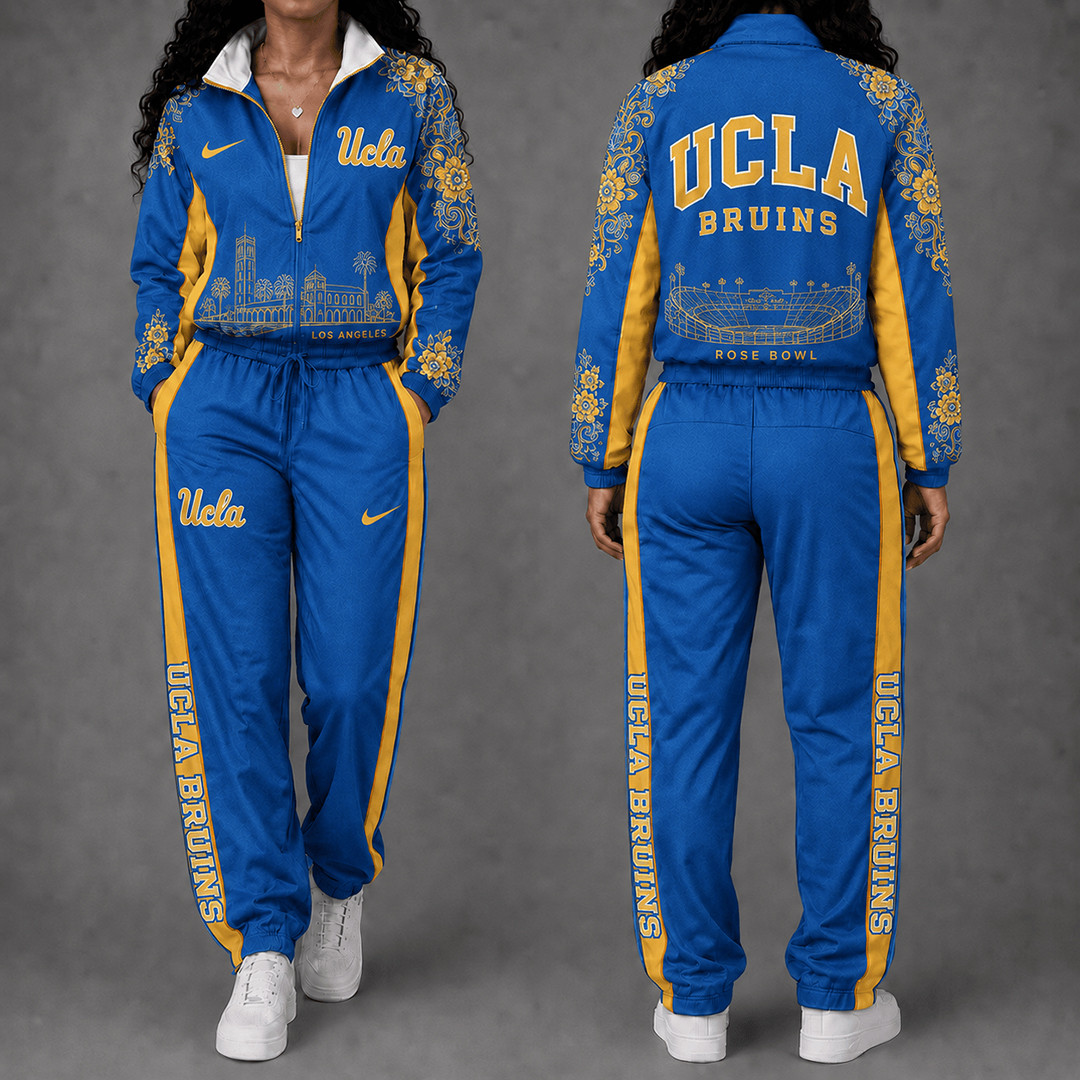 UCLA Bruins Floral Stadium Jacket And Sweatpants Set Bruins Football Clothes Gifts 1 - Unicasport UCLA Bruins Floral Stadium Jacket And Sweatpants Set Bruins Football Clothes Gifts