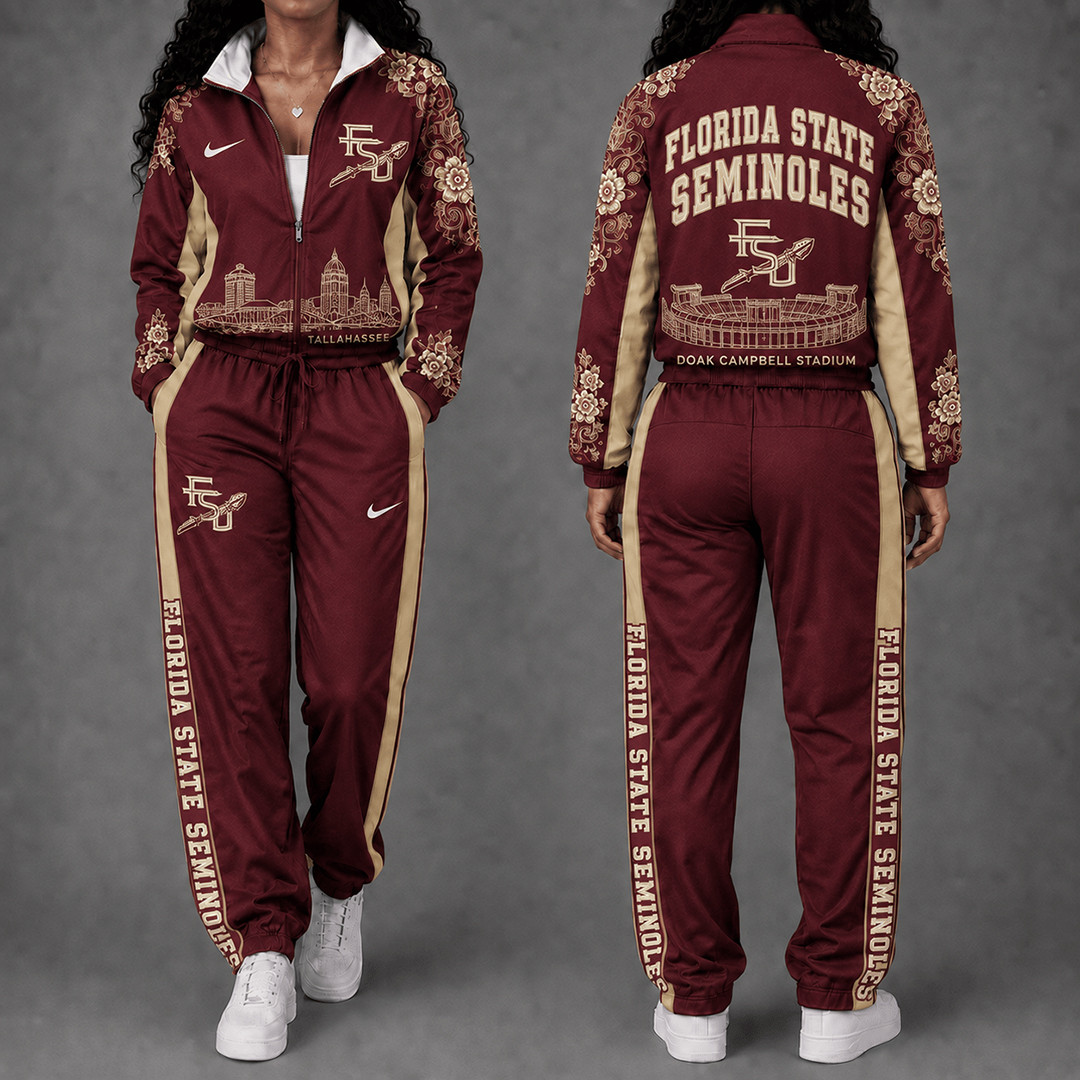 Florida State Seminoles Floral Stadium Jacket And Sweatpants Set Seminoles NCAA Wear 1 - Unicasport Florida State Seminoles Floral Stadium Jacket And Sweatpants Set Seminoles NCAA Wear