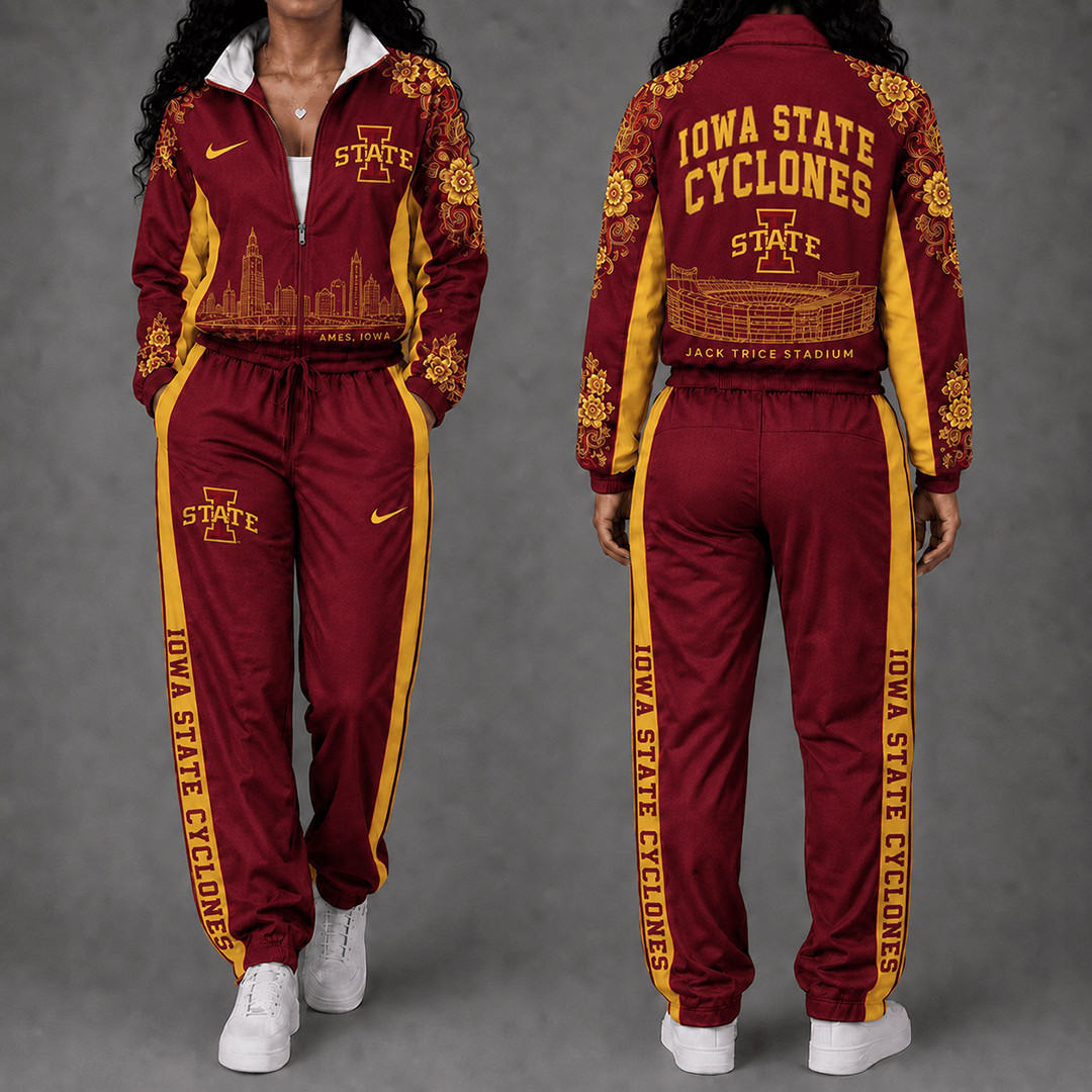 Iowa State Cyclones Floral Stadium Jacket And Sweatpants Set Cyclones Gameday Apparel 1 - Unicasport Iowa State Cyclones Floral Stadium Jacket And Sweatpants Set Cyclones Gameday Apparel
