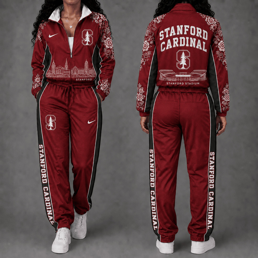 Stanford Cardinal Floral Stadium Jacket And Sweatpants Set Cardinal Pride Outfits 1 - Unicasport Stanford Cardinal Floral Stadium Jacket And Sweatpants Set Cardinal Pride Outfits