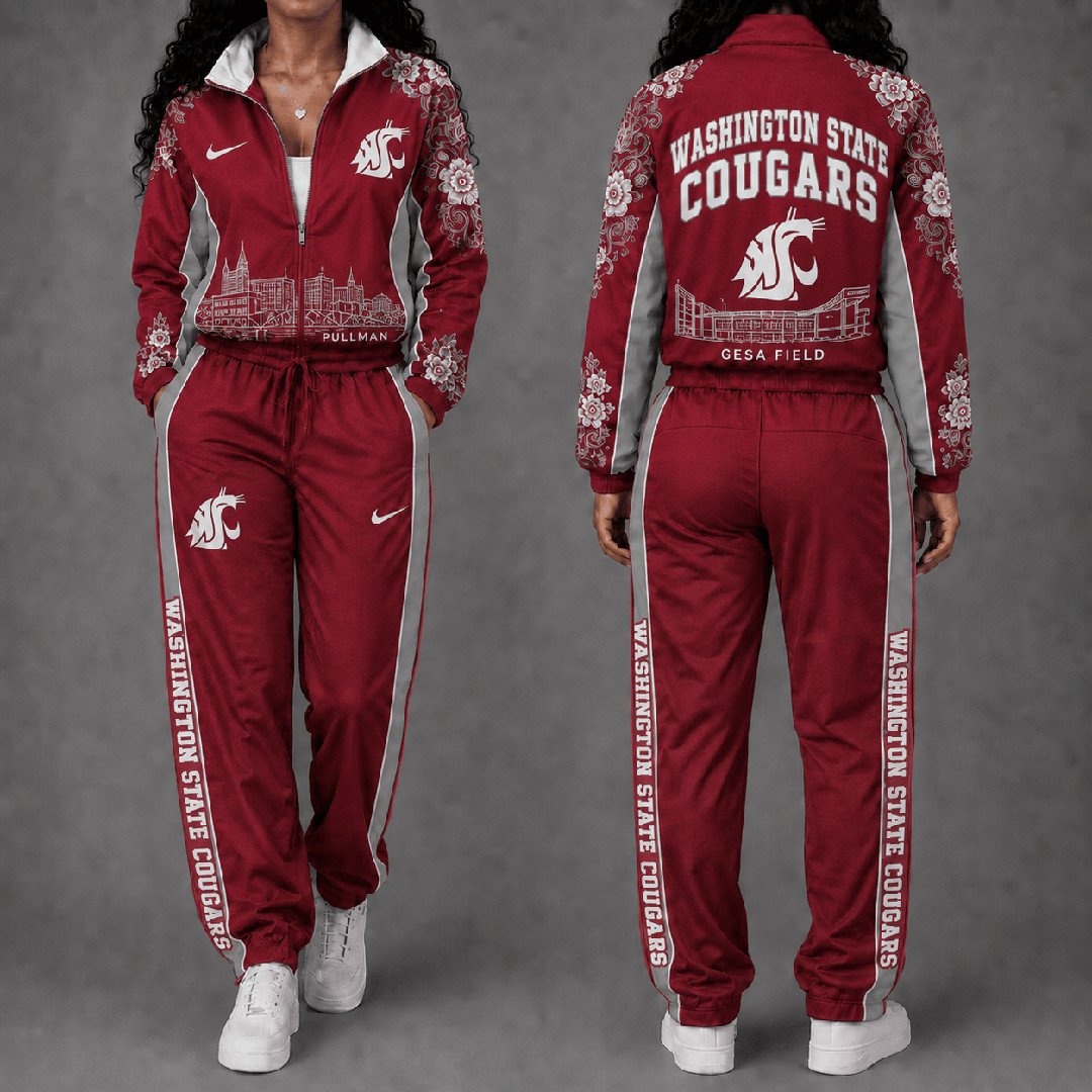 Washington State Cougars Floral Stadium Jacket And Sweatpants Set Cougars Football Wear 1 - Unicasport Washington State Cougars Floral Stadium Jacket And Sweatpants Set Cougars Football Wear