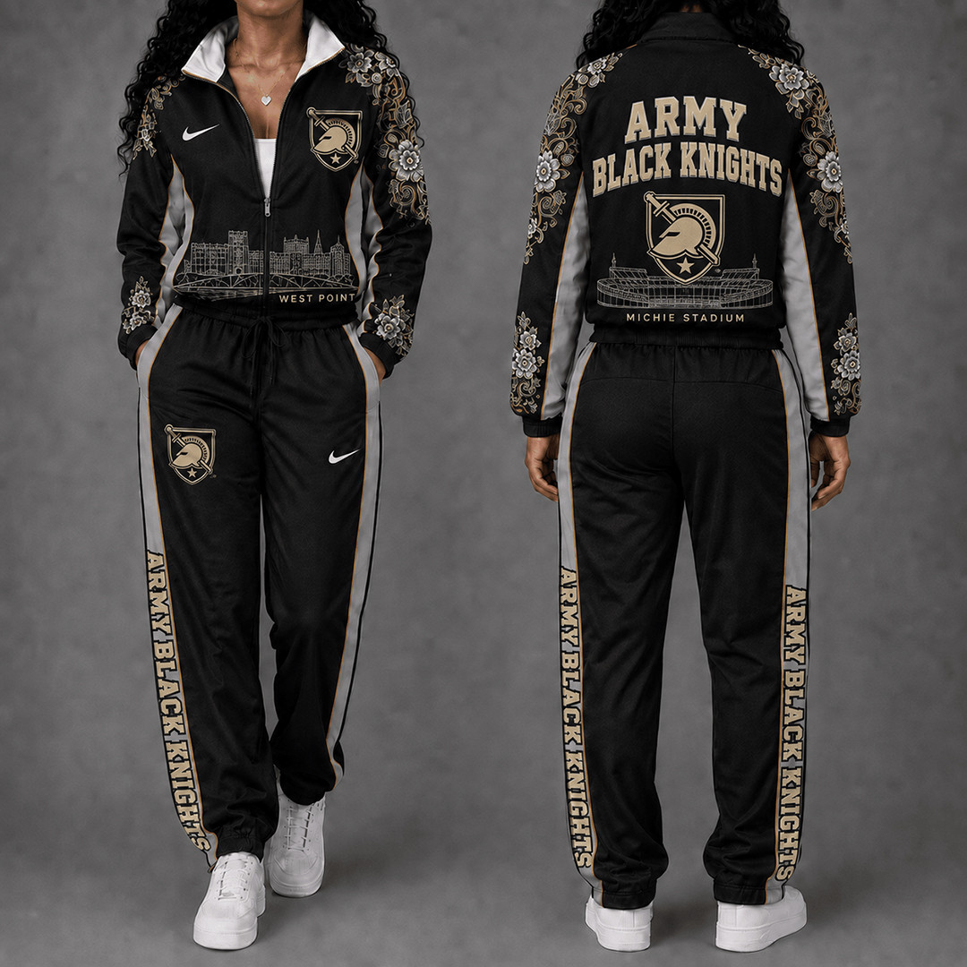 Army Black Knights Floral Stadium Jacket And Sweatpants Set Black Knights Gameday Wear 1 - Unicasport Army Black Knights Floral Stadium Jacket And Sweatpants Set Black Knights Gameday Wear