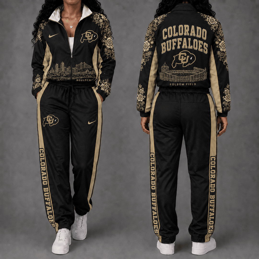 Colorado Buffaloes Floral Stadium Jacket And Sweatpants Set Buffaloes Pride Apparel