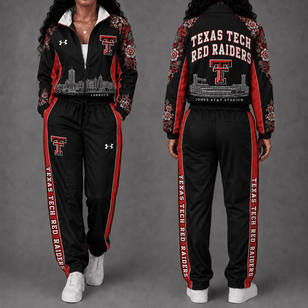 Texas Tech Red Raiders Floral Stadium Jacket And Sweatpants Set Red Raiders Football Gear 1 - Unicasport Texas Tech Red Raiders Floral Stadium Jacket And Sweatpants Set Red Raiders Football Gear