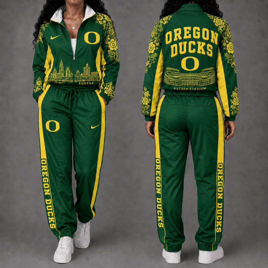 Oregon Ducks Floral Stadium Jacket And Sweatpants Set Ducks Pride Apparel Sport Gifts 1 - Unicasport Oregon Ducks Floral Stadium Jacket And Sweatpants Set Ducks Pride Apparel Sport Gifts