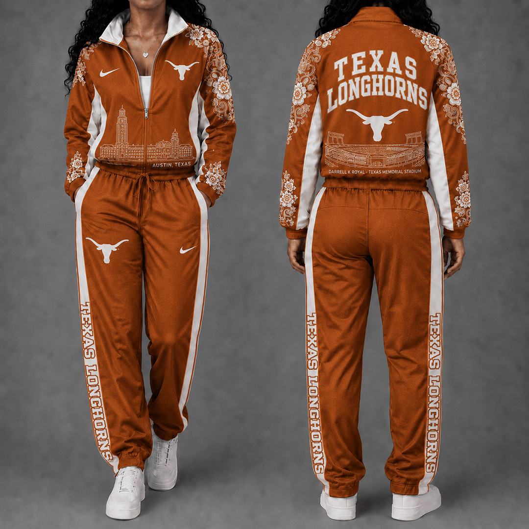 Texas Longhorns Floral Stadium Jacket And Sweatpants Set Longhorns Football Apparel 1 - Unicasport Texas Longhorns Floral Stadium Jacket And Sweatpants Set Longhorns Football Apparel