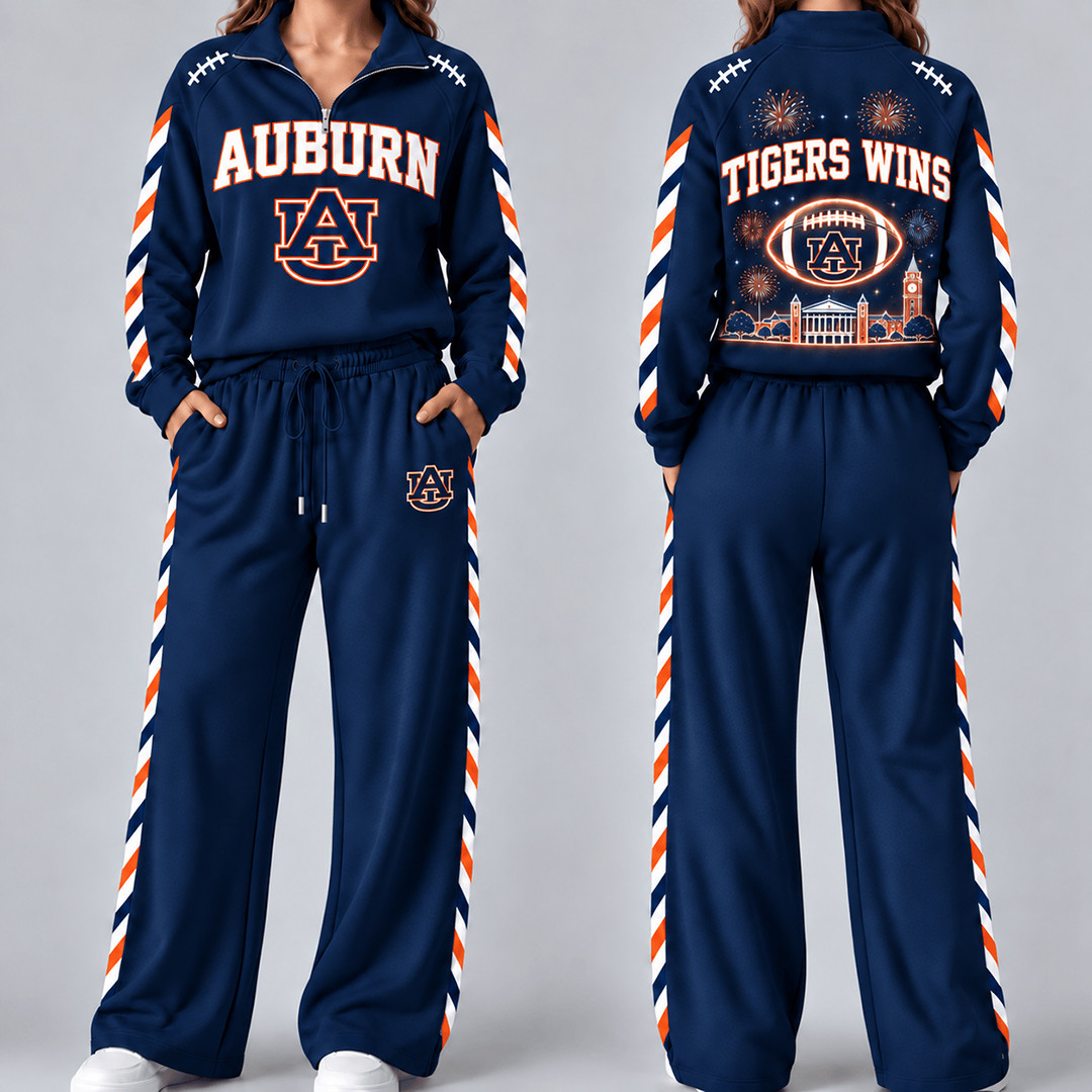 Auburn Tigers Merch Half Zip Sweatshirt And Sweatpants Set Tigers Wins Clothing Gifts 1 - Unicasport Auburn Tigers Merch Half Zip Sweatshirt And Sweatpants Set Tigers Wins Clothing Gifts