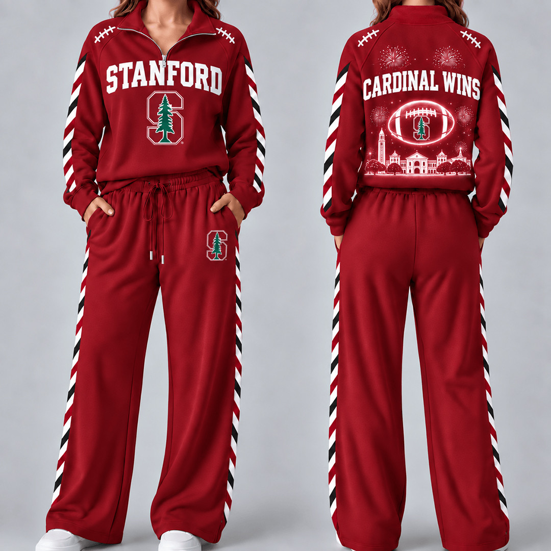 Stanford Cardinal Merch Half Zip Sweatshirt And Sweatpants Set Cardinal NCAA Clothing 1 - Unicasport Stanford Cardinal Merch Half Zip Sweatshirt And Sweatpants Set Cardinal NCAA Clothing