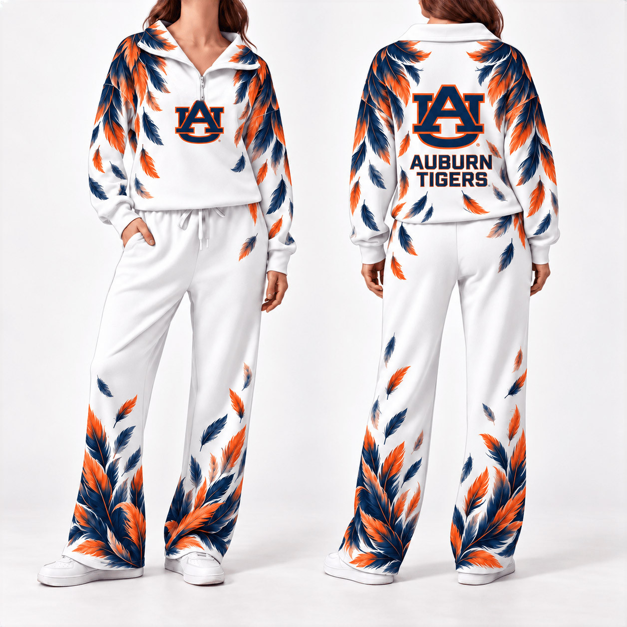 Auburn Tigers Merch Half Zip Sweatshirt And Sweatpants Set Auburn Pride Apparel 1 - Unicasport Auburn Tigers Merch Half Zip Sweatshirt And Sweatpants Set Auburn Pride Apparel