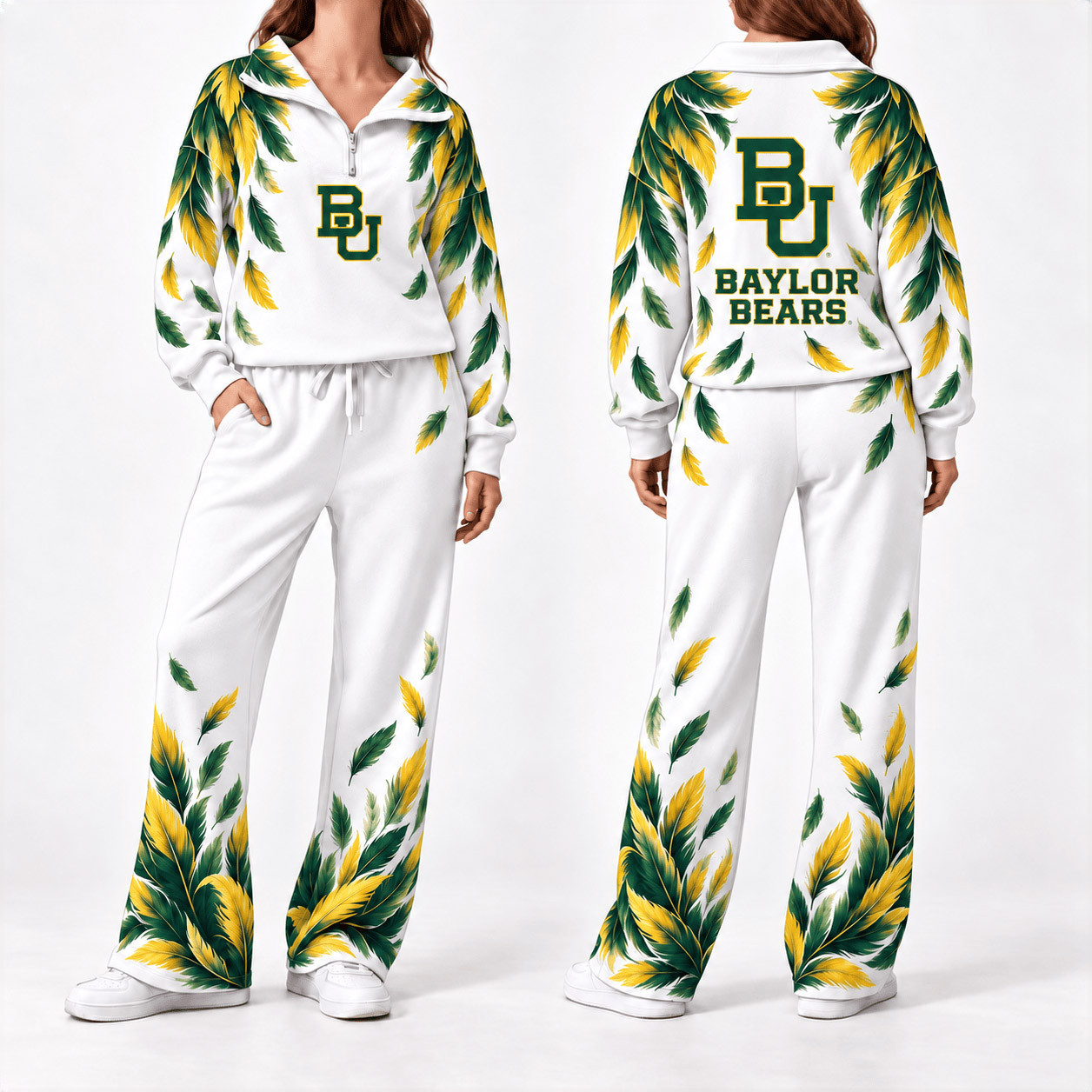 Baylor Bears Merch Half Zip Sweatshirt And Sweatpants Set Baylor Pride Gear Fan Gifts 1 - Unicasport Baylor Bears Merch Half Zip Sweatshirt And Sweatpants Set Baylor Pride Gear Fan Gifts