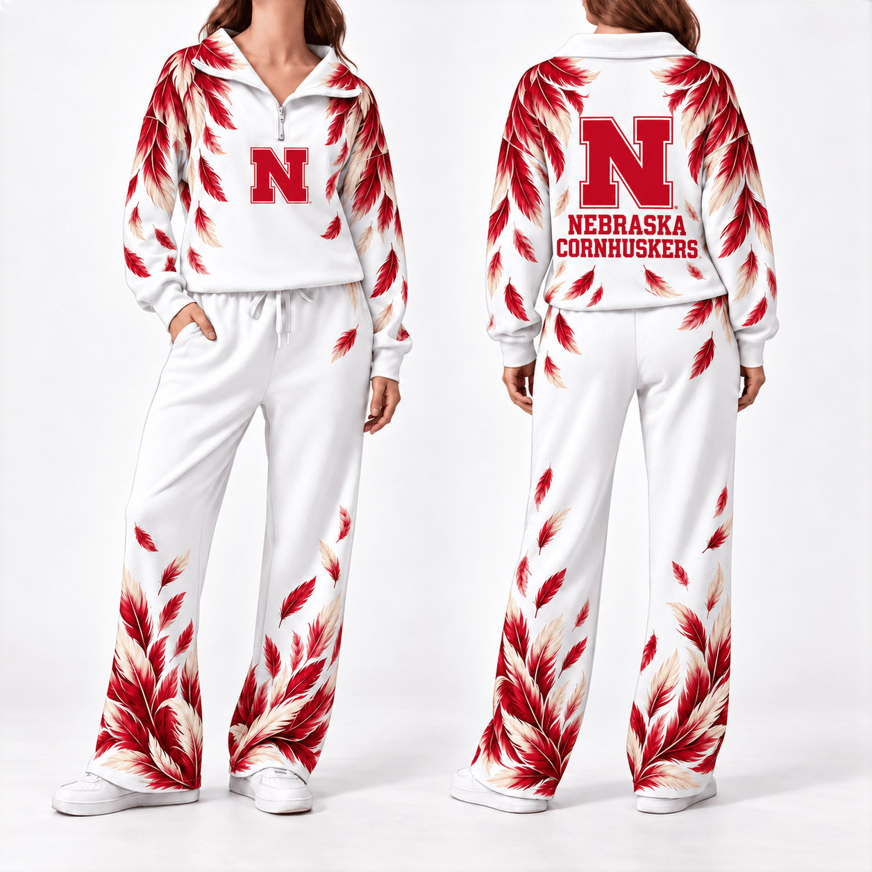 Nebraska Cornhuskers Merch Half Zip Sweatshirt And Sweatpants Set Nebraska Game Clothes 1 - Unicasport Nebraska Cornhuskers Merch Half Zip Sweatshirt And Sweatpants Set Nebraska Game Clothes