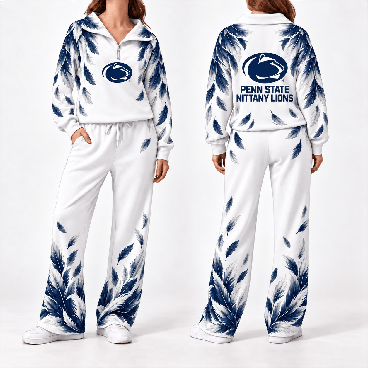 Penn State Nittany Lions Merch Half Zip Sweatshirt And Sweatpants Set Penn State Gear 1 - Unicasport Penn State Nittany Lions Merch Half Zip Sweatshirt And Sweatpants Set Penn State Gear