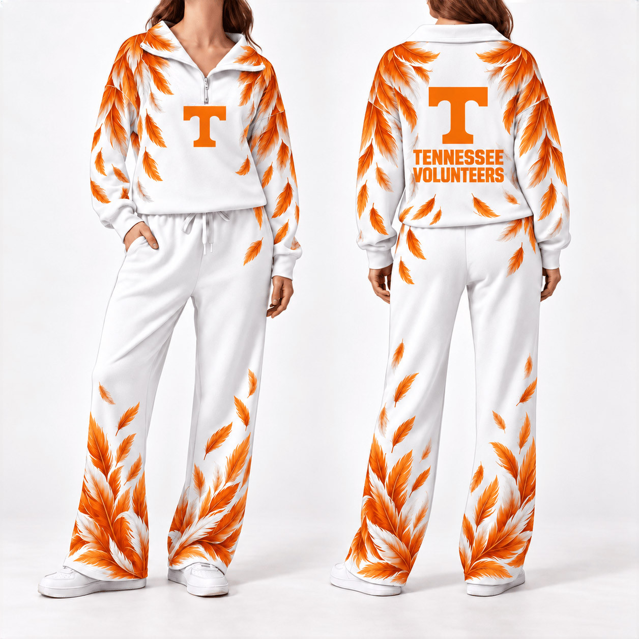 Tennessee Volunteers Merch Half Zip Sweatshirt And Sweatpants Set Volunteers Fan Attire 1 - Unicasport Tennessee Volunteers Merch Half Zip Sweatshirt And Sweatpants Set Volunteers Fan Attire