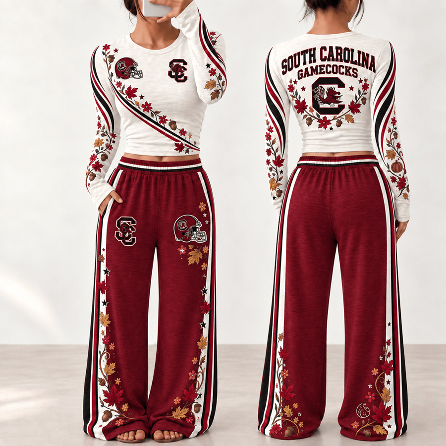 South Carolina Gamecocks Fall Season Long Sleeve Shirt And Pants Set Gamecocks Attire 1 - Unicasport South Carolina Gamecocks Fall Season Long Sleeve Shirt And Pants Set Gamecocks Attire