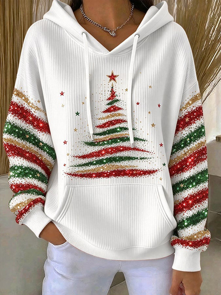 Christmas Tree Hoodie Holiday Christmas Tree Apparel Xmas Gift For Women 1 - Unicasport Christmas Tree Hoodie Holiday Christmas Tree Apparel Xmas Gift For Women
