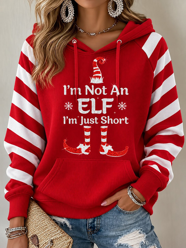 I'm Not An Elf I'm Just Short Hoodie Funny Short Girl Christmas Clothing Gift For Her 1 - Unicasport I'm Not An Elf I'm Just Short Hoodie Funny Short Girl Christmas Clothing Gift For Her