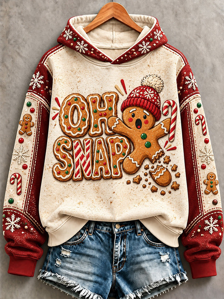 Oh Snap Gingerbread Hoodie Funny Gingerbread Christmas Clothes Baker Gift For Her 1 - Unicasport Oh Snap Gingerbread Hoodie Funny Gingerbread Christmas Clothes Baker Gift For Her