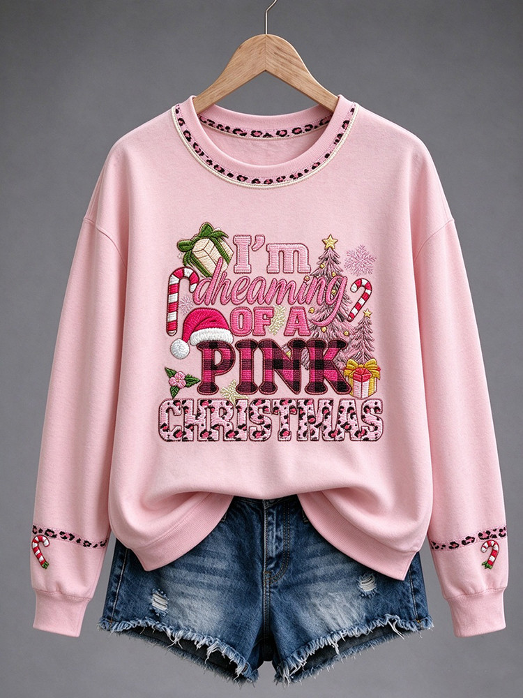 I'm Dreaming Of A Christmas Sweatshirt Breast Cancer Awareness Apparel Gift For Women 1 - Unicasport I'm Dreaming Of A Christmas Sweatshirt Breast Cancer Awareness Apparel Gift For Women