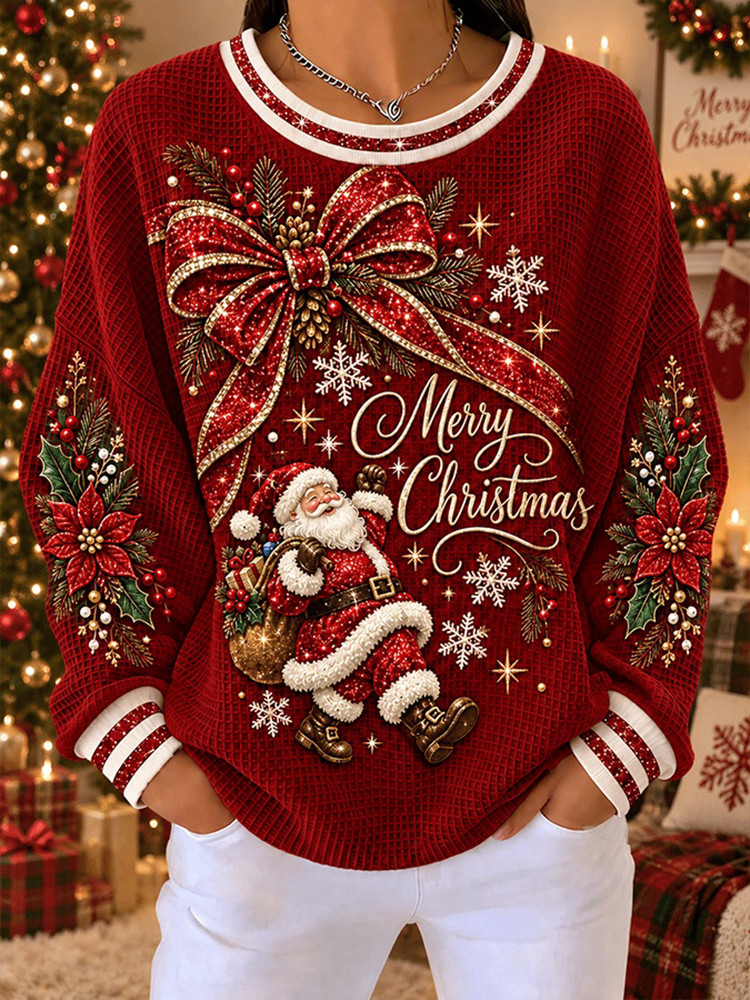 Merry Christmas Santa Claus Sweatshirt Santa Claus Christmas Clothing Gift For Her 1 - Unicasport Merry Christmas Santa Claus Sweatshirt Santa Claus Christmas Clothing Gift For Her