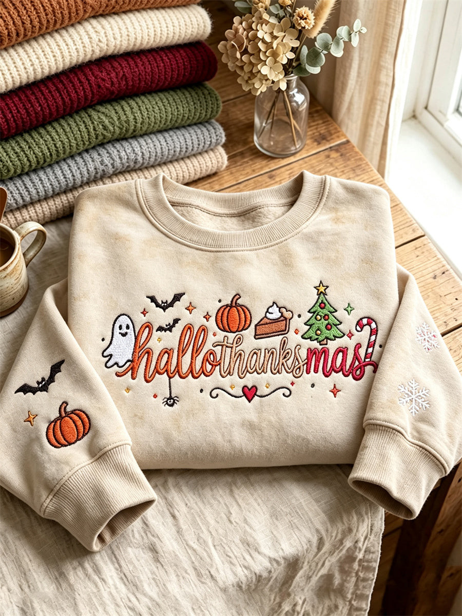 Hallothanksmas Sweatshirt Wonderful Time Of A Year Holiday Season Gift For Horror Lovers 1 - Unicasport Hallothanksmas Sweatshirt Wonderful Time Of A Year Holiday Season Gift For Horror Lovers