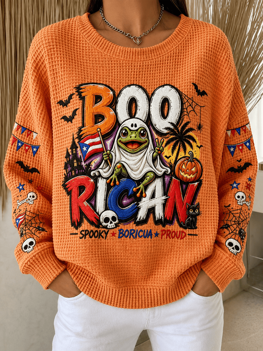 Boorican Spooky Boricua Proud Sweatshirt Cute Halloween Apparel Gifts For Friends 1 - Unicasport Boorican Spooky Boricua Proud Sweatshirt Cute Halloween Apparel Gifts For Friends