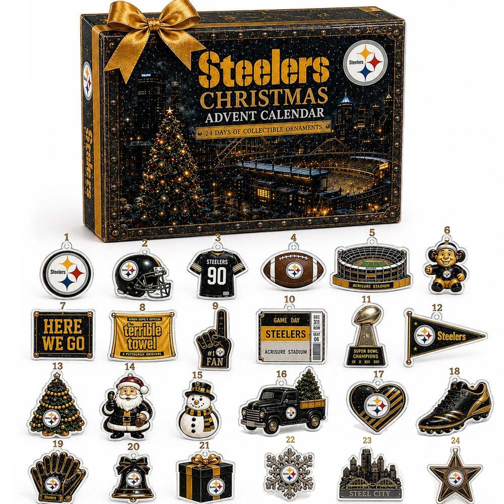 Pittsburgh Steelers Advent Calendar 2026 24 Days Christmas Countdown Gift For Football Fans