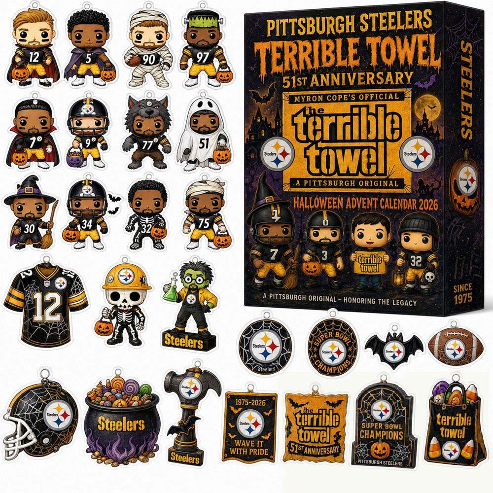 Pittsburgh Steelers Terrible Towel 51th Anniversary Advent Calendar 2026 24 Days Christmas Countdown Gift