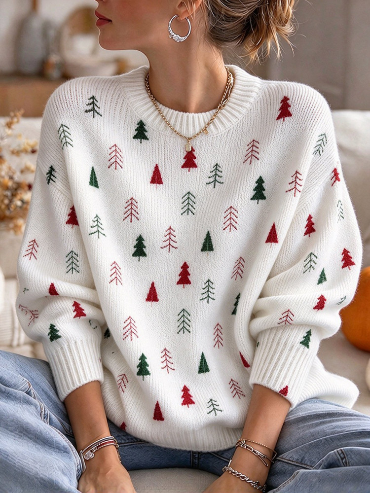Holiday Christmas Trees Sweater Christmas Tree Clothes Xmas Gift For Grandma