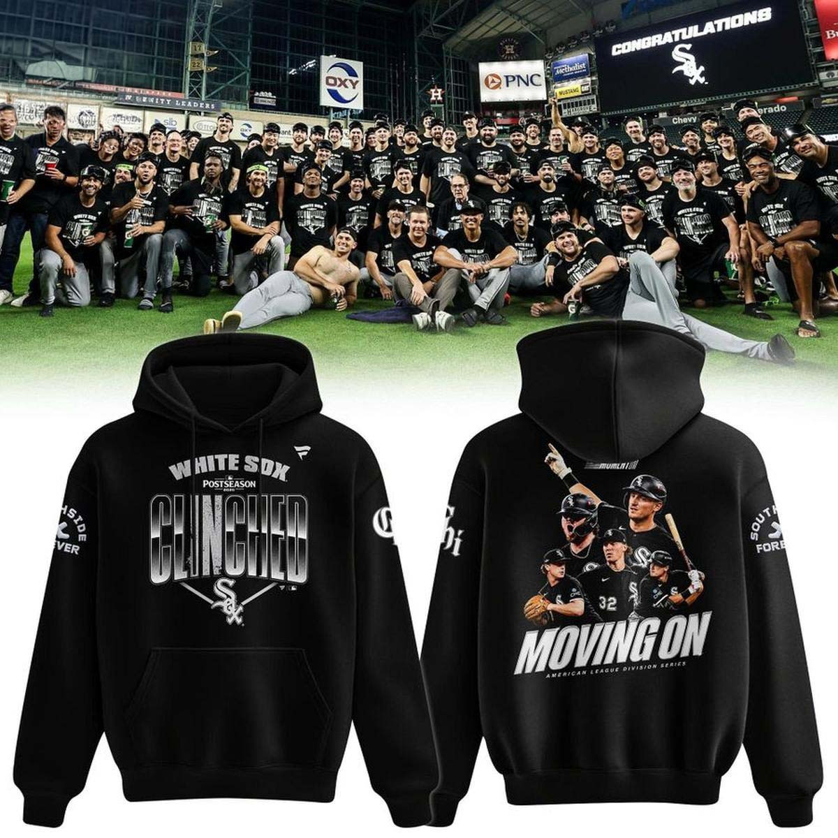 Chicago White Sox Merch Clinched Postseason 2026 Moving On Hoodie Gift For Football Fans 1 - Unicasport Chicago White Sox Merch Clinched Postseason 2026 Moving On Hoodie Gift For Football Fans