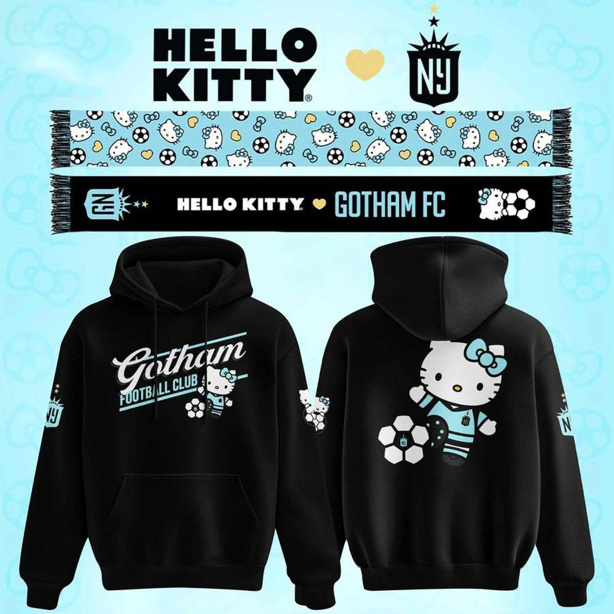 Gotham FC Merch x Hello Kitty Night 2026 Hoodie Great Gift For Soccer Lover 1 - Unicasport Gotham FC Merch x Hello Kitty Night 2026 Hoodie Great Gift For Soccer Lover
