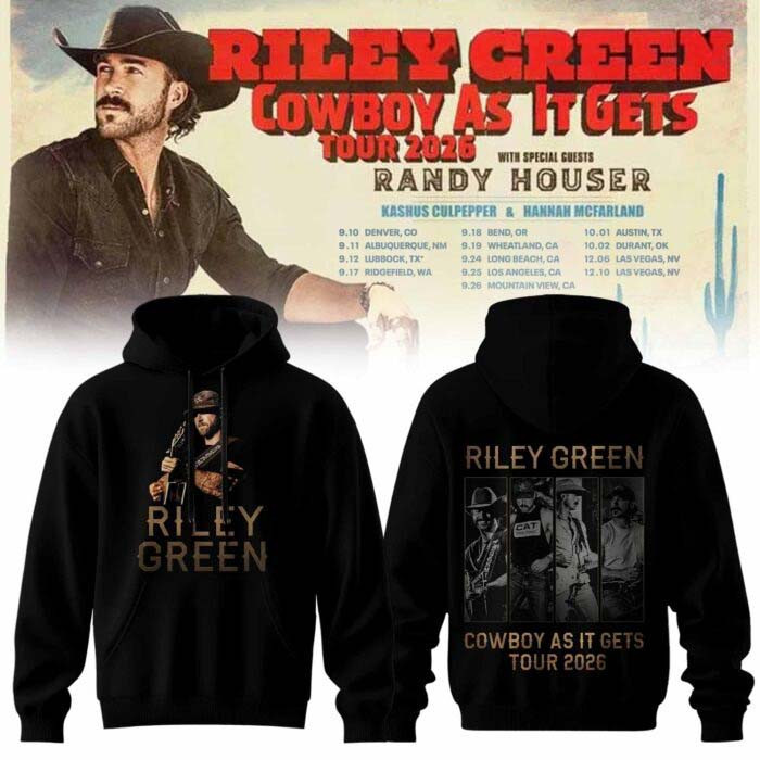Riley Green Merch Cowboy As It Gets Collection Black Hoodie Gift For Concert Lover 1 - Unicasport Riley Green Merch Cowboy As It Gets Collection Black Hoodie Gift For Concert Lover