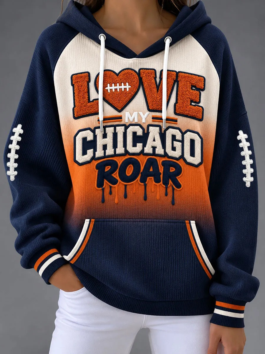 Chicago Bears Merch Love My Chicago Roar Hoodie Sunday Football Gift For Her 1 - Unicasport Chicago Bears Merch Love My Chicago Roar Hoodie Sunday Football Gift For Her