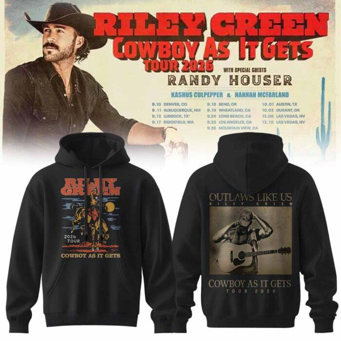 Riley Green Merch Cowboy As It Gets Collection Hoodie Gift For Country Music Lover 1 - Unicasport Riley Green Merch Cowboy As It Gets Collection Hoodie Gift For Country Music Lover