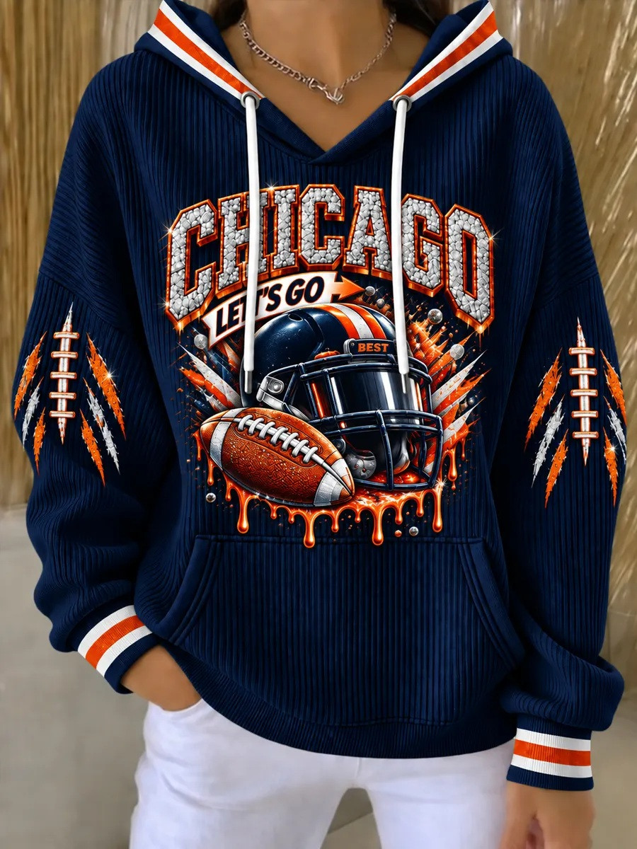 Chicago Bears Merch Chicago Let's Go Hoodie Gift For Football Fan 1 - Unicasport Chicago Bears Merch Chicago Let's Go Hoodie Gift For Football Fan