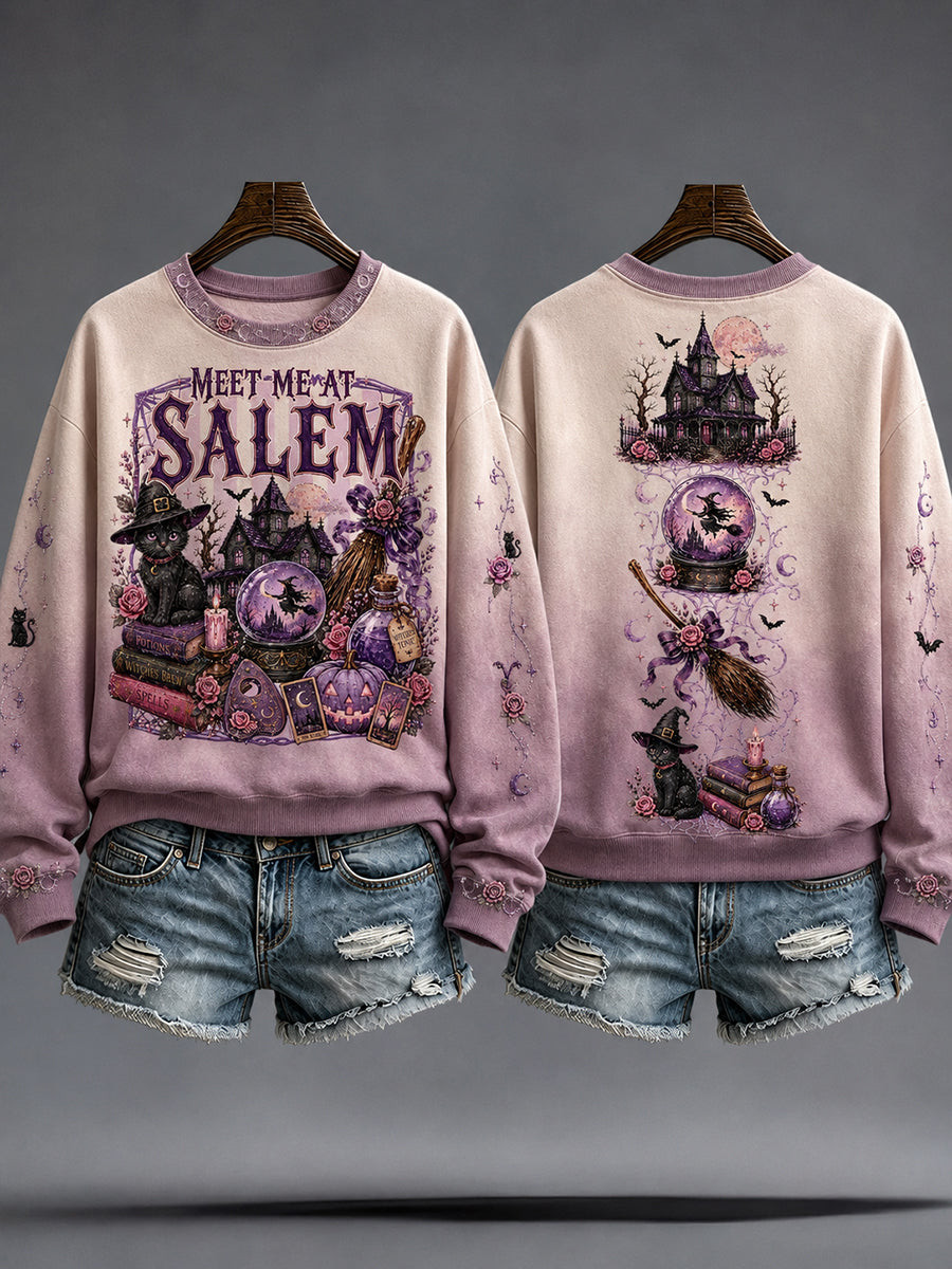 Meet Me At Salem Sweatshirt Cute Halloween Apparel Gifts For Daughter 1 - Unicasport Meet Me At Salem Sweatshirt Cute Halloween Apparel Gifts For Daughter
