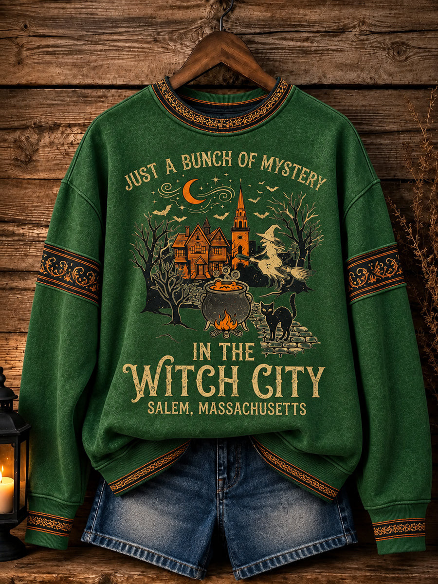 Just A Bunch Of Mystery Green Sweatshirt Halloween Horror Nights Apparel Gift For Her 1 - Unicasport Just A Bunch Of Mystery Green Sweatshirt Halloween Horror Nights Apparel Gift For Her