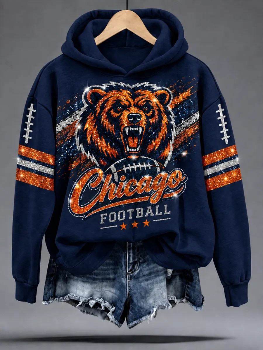 Chicago Bears Merch Chicago Football Game Day Hoodie Girlfriend Gift 1 - Unicasport Chicago Bears Merch Chicago Football Game Day Hoodie Girlfriend Gift