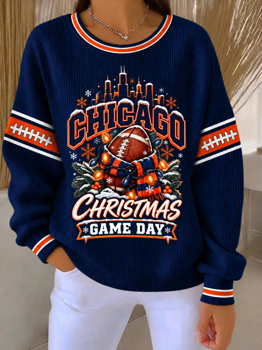 Chicago Bears Merch Chicago Christmas Game Day Sweatshirt Holiday Gift 1 - Unicasport Chicago Bears Merch Chicago Christmas Game Day Sweatshirt Holiday Gift