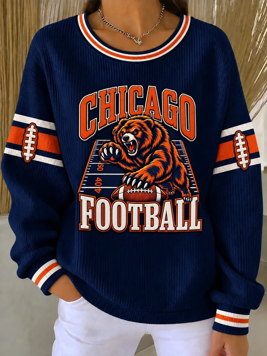 Chicago Bears Merch Chicago Football Game Day Sweatshirt Mom Gift 1 - Unicasport Chicago Bears Merch Chicago Football Game Day Sweatshirt Mom Gift