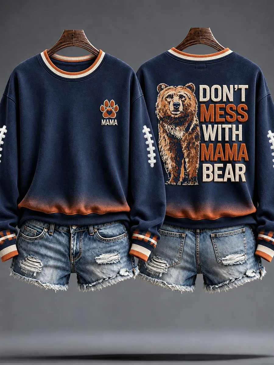 Chicago Bears Merch Don't Mess With Mama Bear Sweatshirt Gameday Gift 1 - Unicasport Chicago Bears Merch Don't Mess With Mama Bear Sweatshirt Gameday Gift