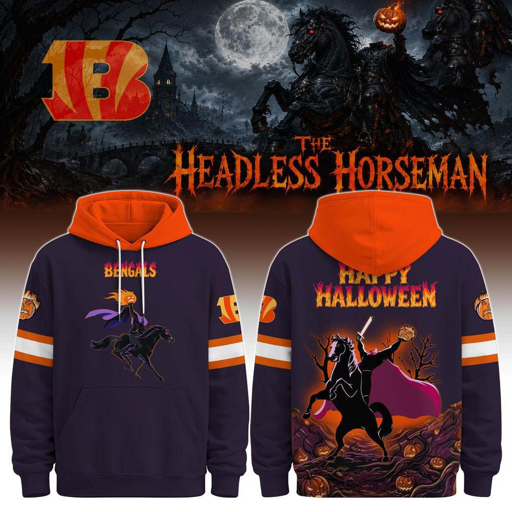 Cincinnati Bengals Merch Headless Horseman Halloween 2026 Hoodie Gift For Fans 1 - Unicasport Cincinnati Bengals Merch Headless Horseman Halloween 2026 Hoodie Gift For Fans