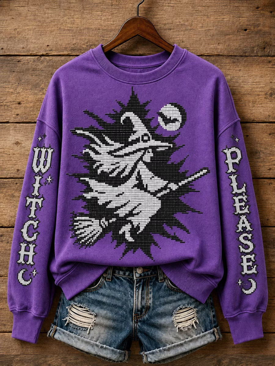 Retro Witch Halloween Sweatshirt Scary Horror Bloody Halloween Clothing Gift For Her 1 - Unicasport Retro Witch Halloween Sweatshirt Scary Horror Bloody Halloween Clothing Gift For Her