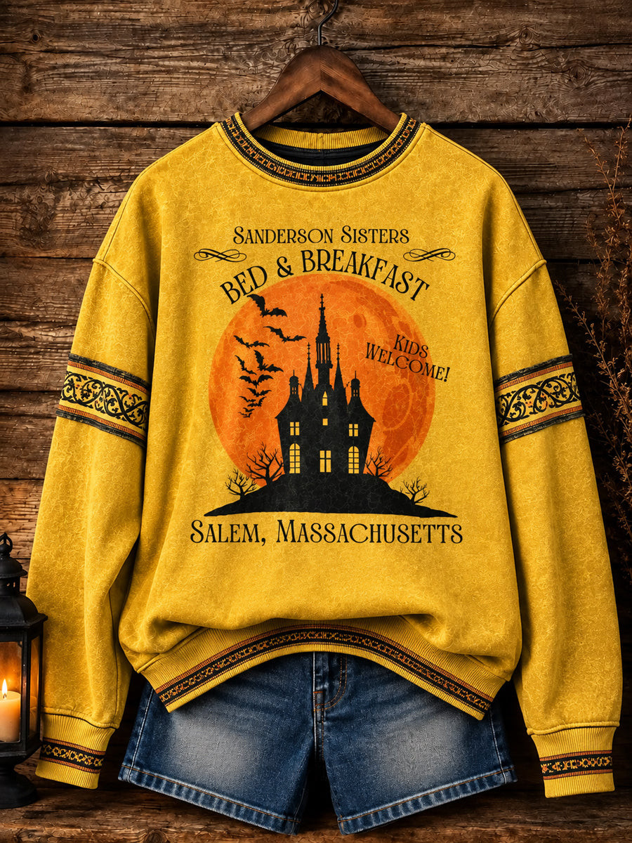 Spooky Masschusetts Halloween Sweatshirt Funny Cute Goth Halloween Apparel Gift For Friends