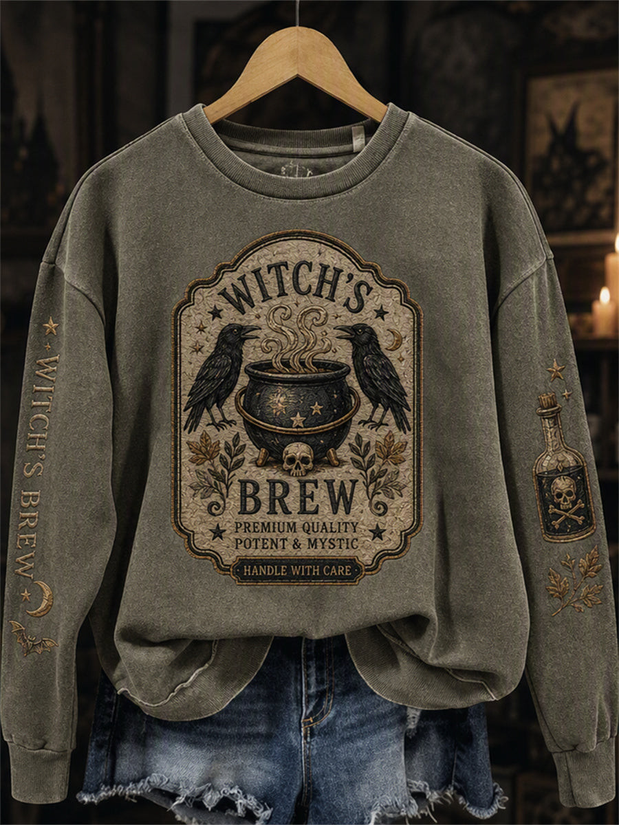 Witch's Brew Sweatshirt Funny Halloween Party Clothing Gift For Horror Fans 1 - Unicasport Witch's Brew Sweatshirt Funny Halloween Party Clothing Gift For Horror Fans