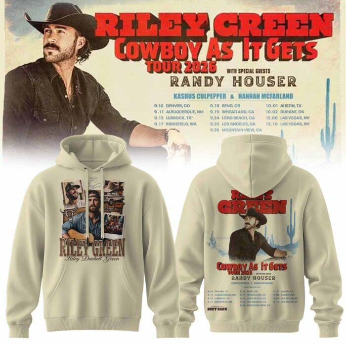 Riley Green Merch Cowboy As It Gets Collection Hoodie Gift For Concert Music Lover 1 - Unicasport Riley Green Merch Cowboy As It Gets Collection Hoodie Gift For Concert Music Lover
