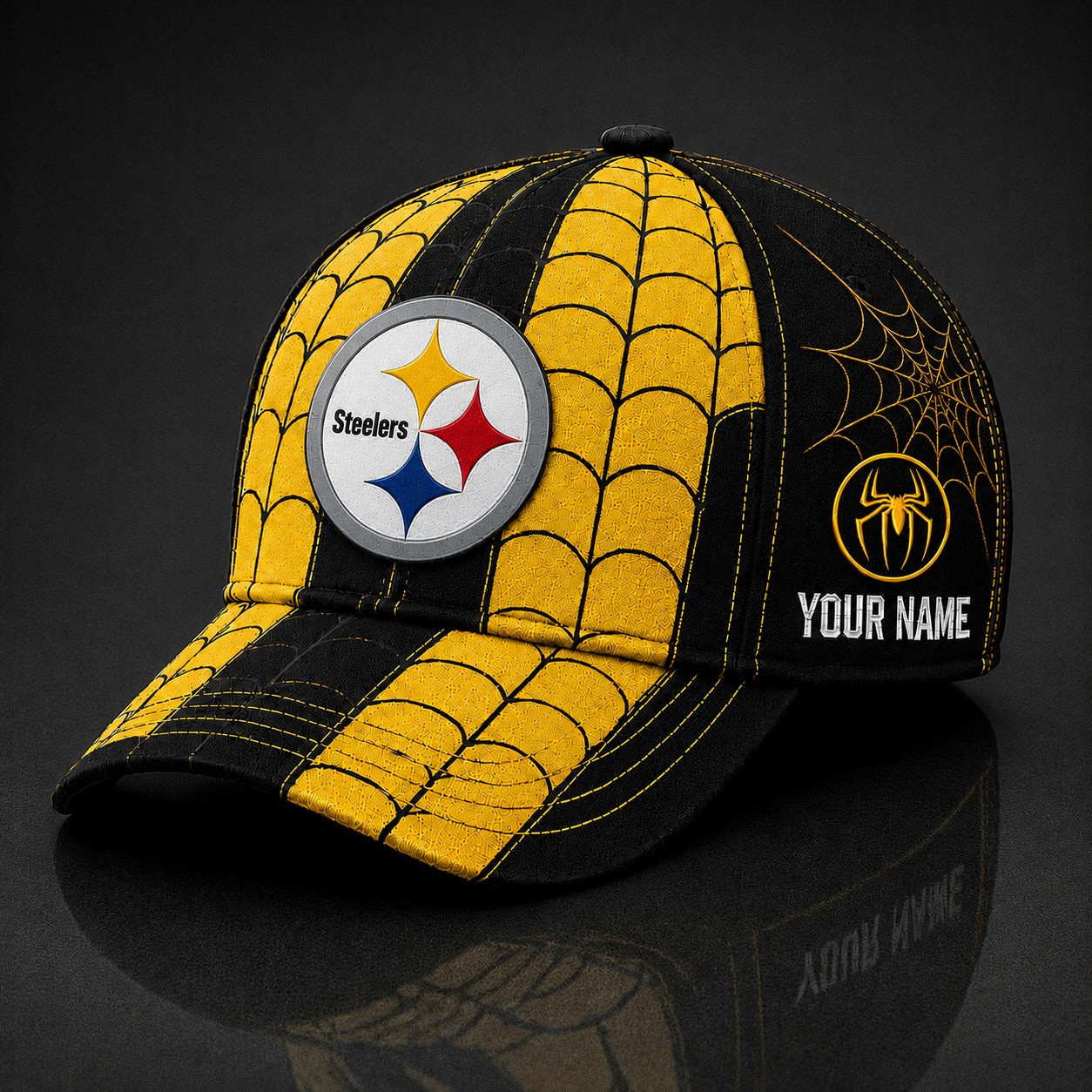 Custom Pittsburgh Steelers Merch X Spider Man Steelers Football Hat Unique Football Gifts