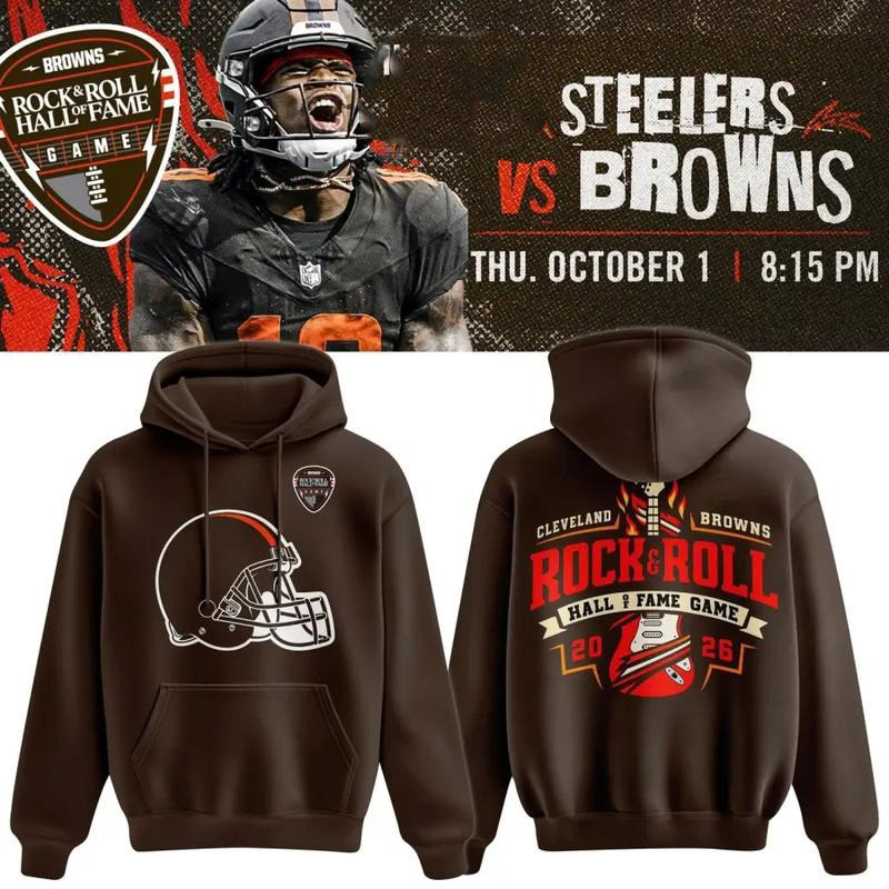 Cleveland Browns Merch Rock And Roll Hall Of Fame Game 2026 Dawg Pound Hoodie Browns Lover Gift 1 - Unicasport Cleveland Browns Merch Rock And Roll Hall Of Fame Game 2026 Dawg Pound Hoodie Browns Lover Gift